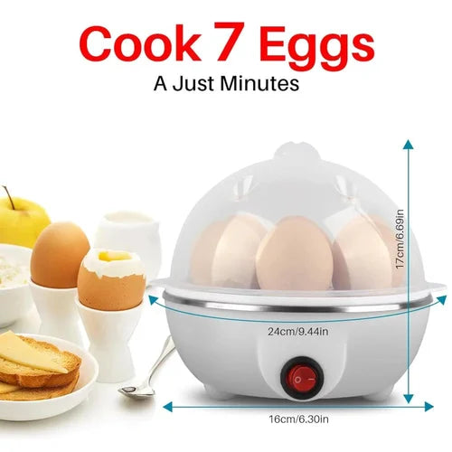 7-in-1 Multifunctional Egg Boiler & Frying Pan – Compact Electric Cooker
