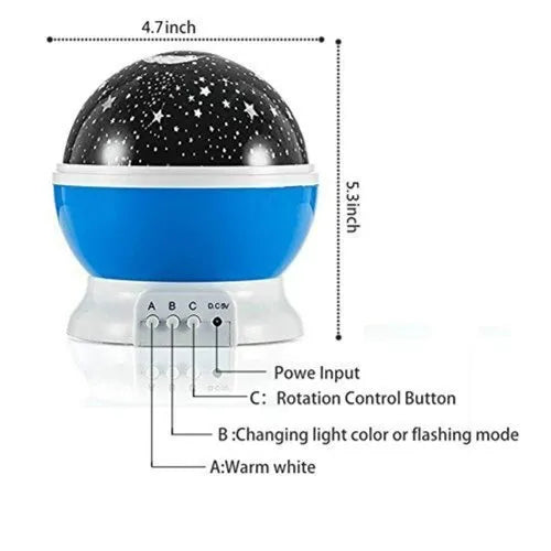 Star Master Galaxy Projector Lamp – LED Moon & Star Night Light